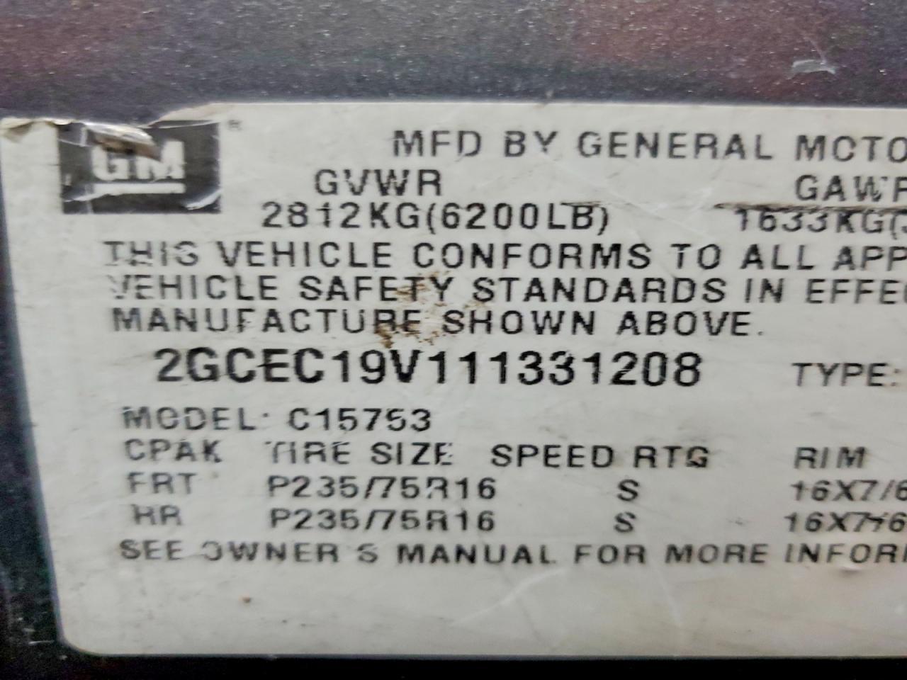 2001 Chevrolet Silverado C1500