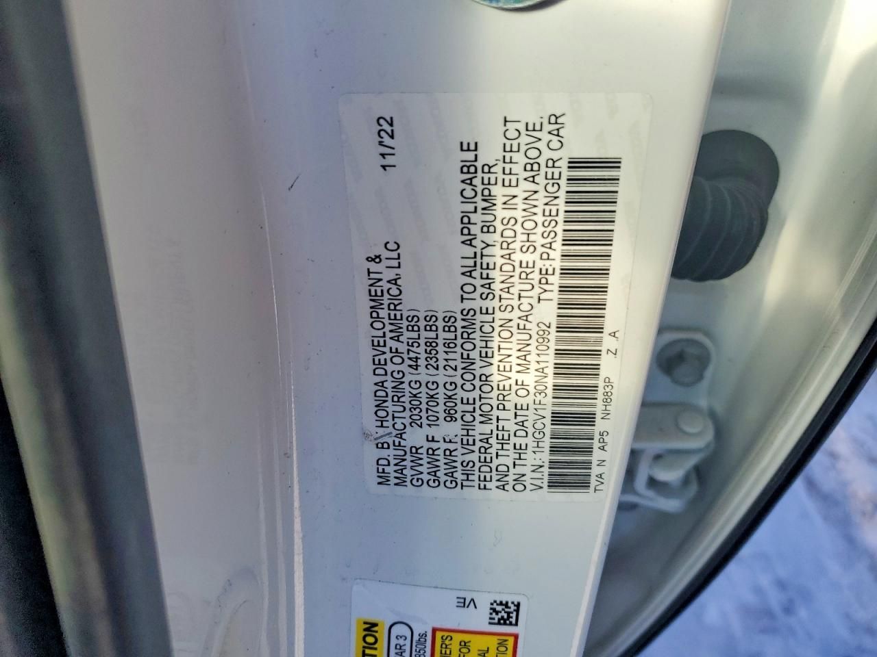 2022 Honda Accord Sport