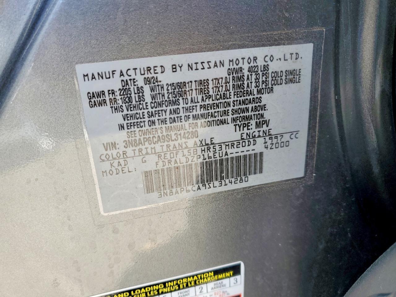 2025 Nissan Kicks sv
