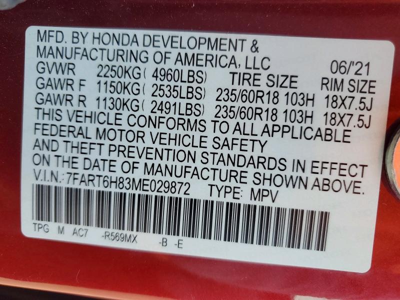 2021 Honda Cr-v exl