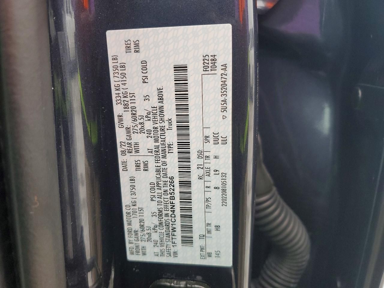 2022 Ford F150 Supercrew