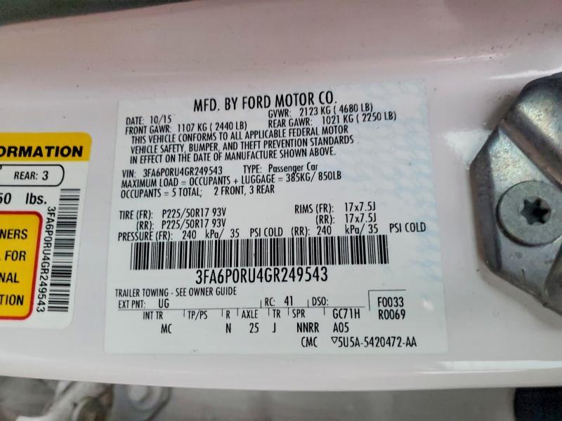 2016 Ford Fusion Titanium hev