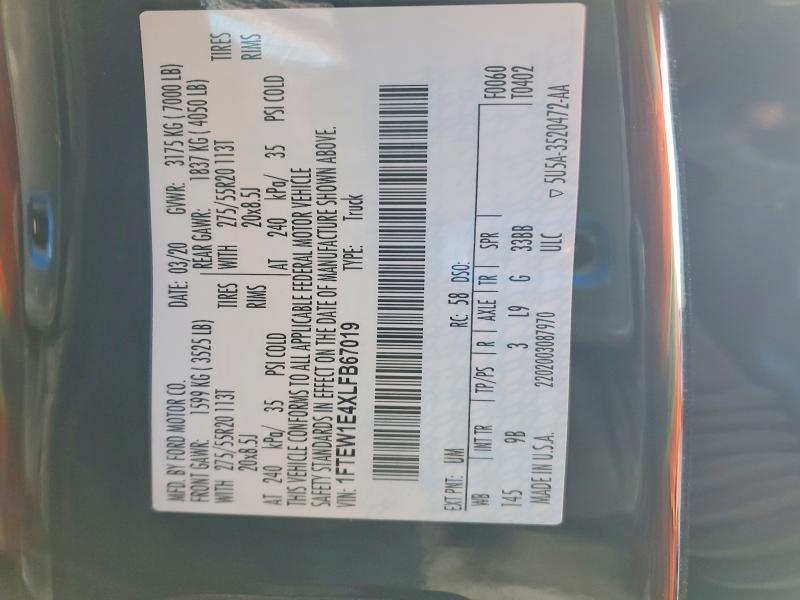 2020 Ford F150 Supercrew