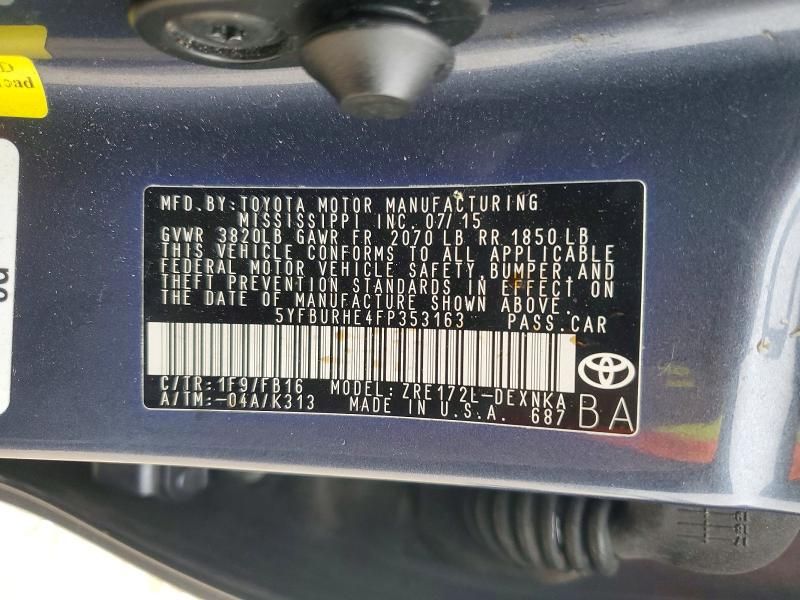 2015 Toyota Corolla l