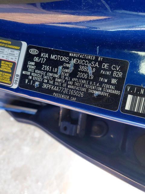 2018 KIA Forte lx