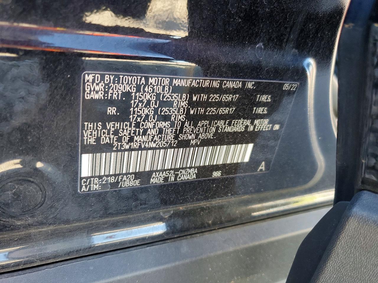 2022 Toyota Rav4 xle