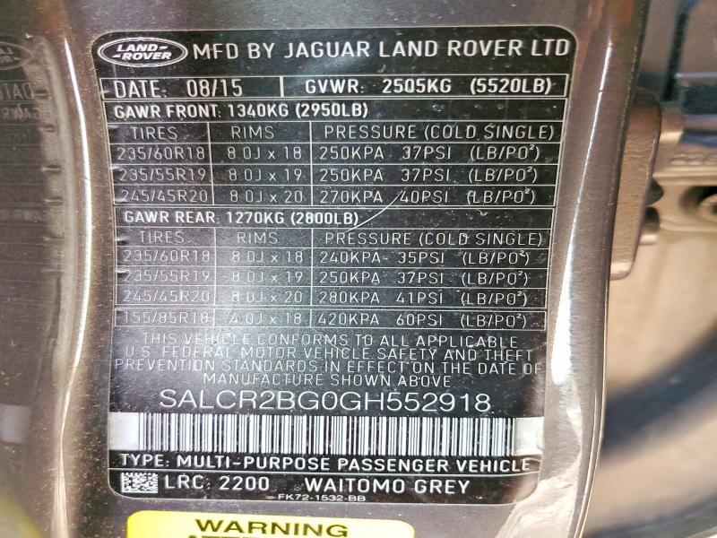 2016 Land Rover Discovery Sport hse