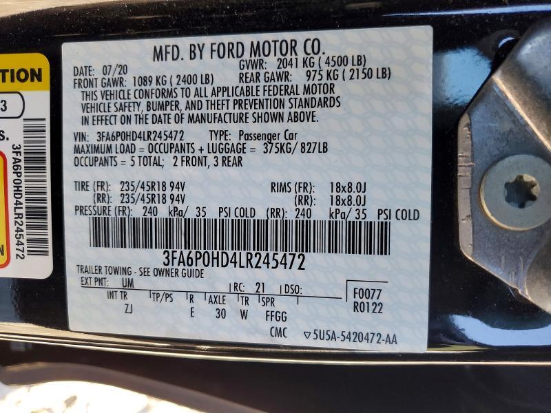 2020 Ford Fusion se