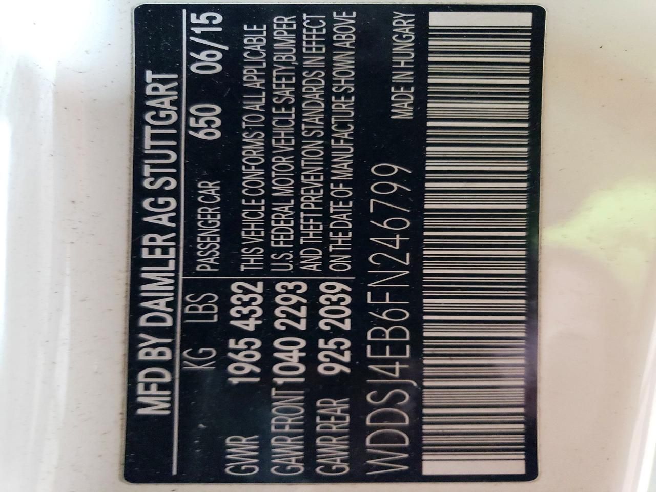 2015 Mercedes-Benz Cla 250