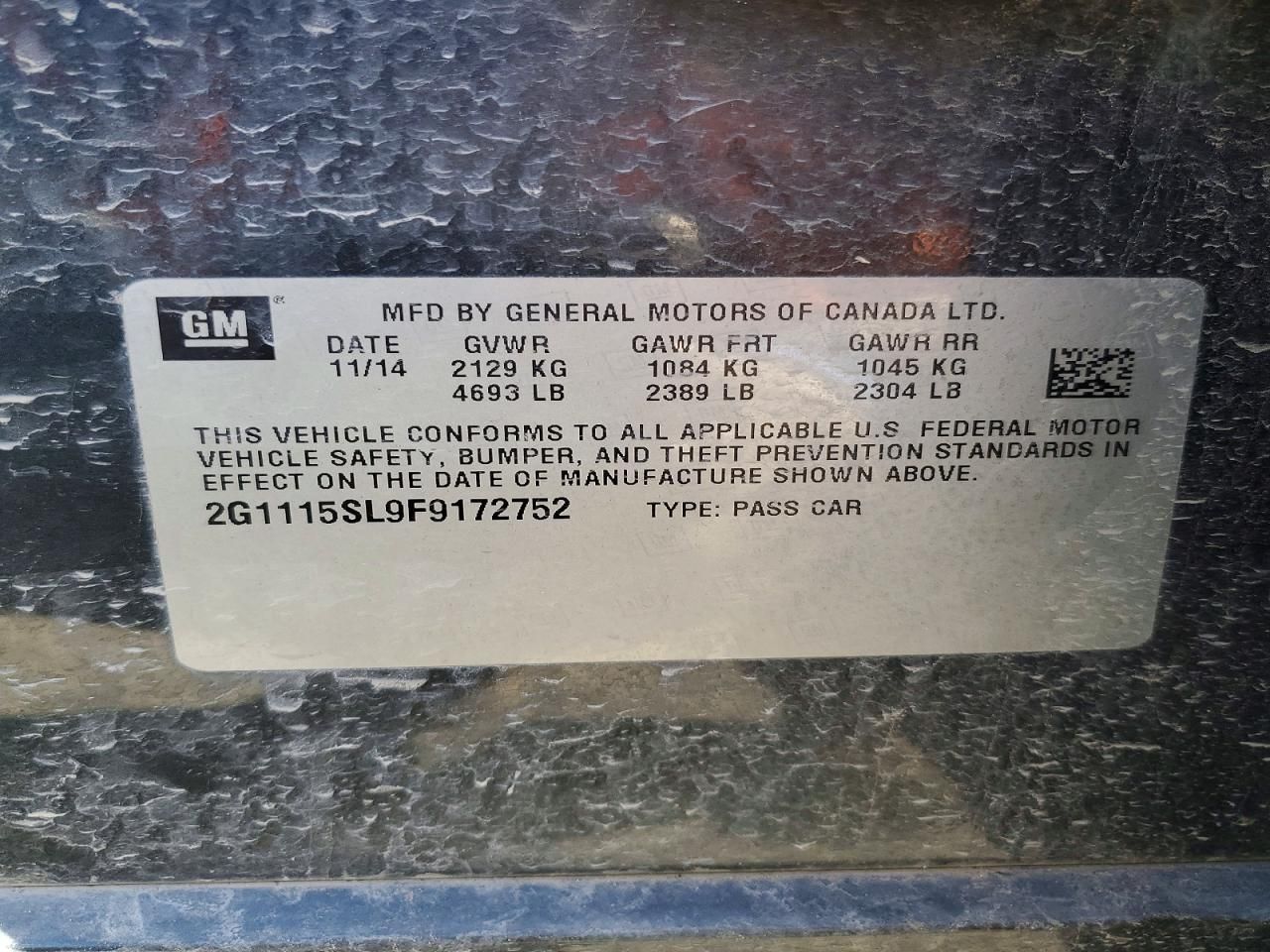 2015 Chevrolet Impala lt