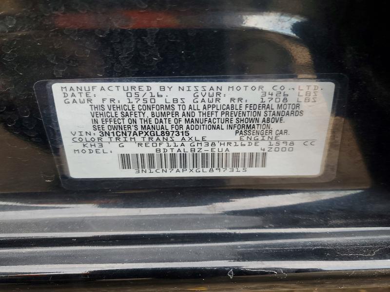 2016 Nissan Versa 1.6 sv