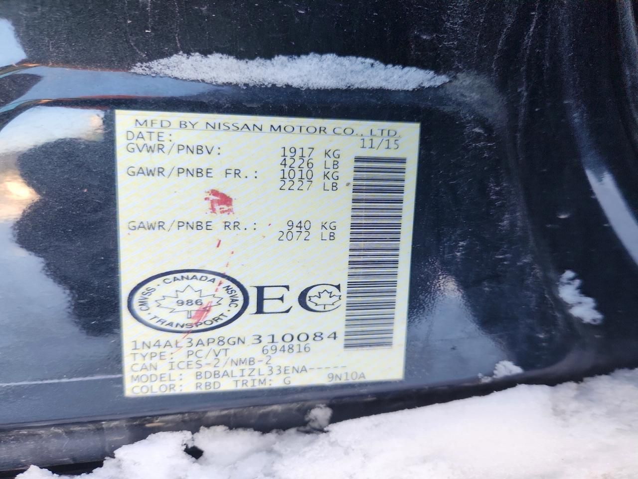 2016 Nissan Altima 2.5