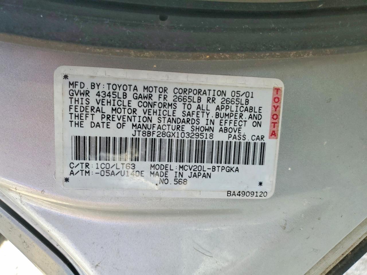 2001 Lexus Es 300