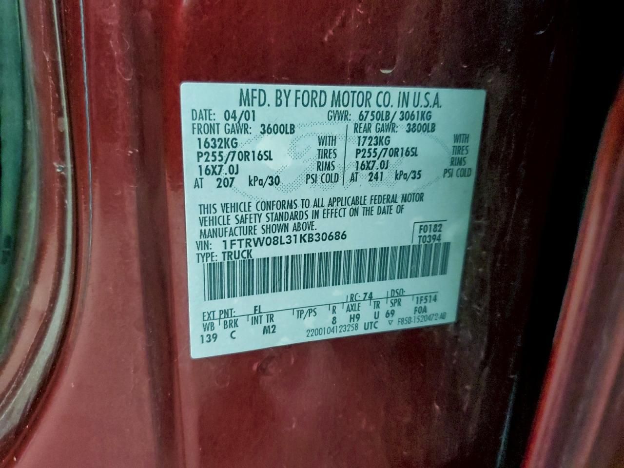 2001 Ford F150 Supercrew