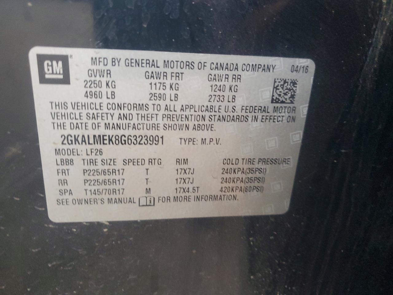 2016 GMC Terrain sle