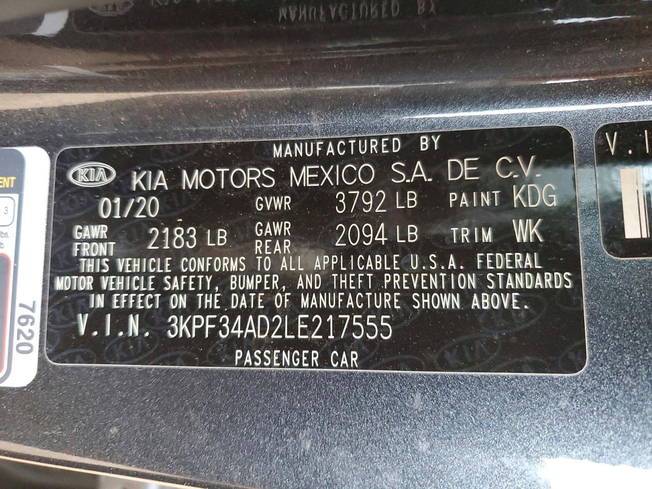 2020 KIA Forte gt Line