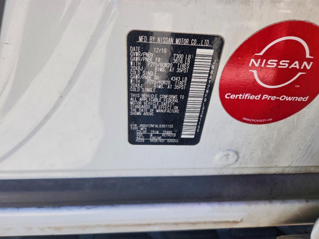 2020 Nissan Armada Platinum