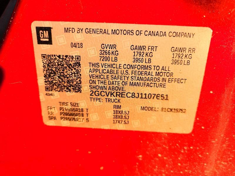 2018 Chevrolet Silverado K1500 lt