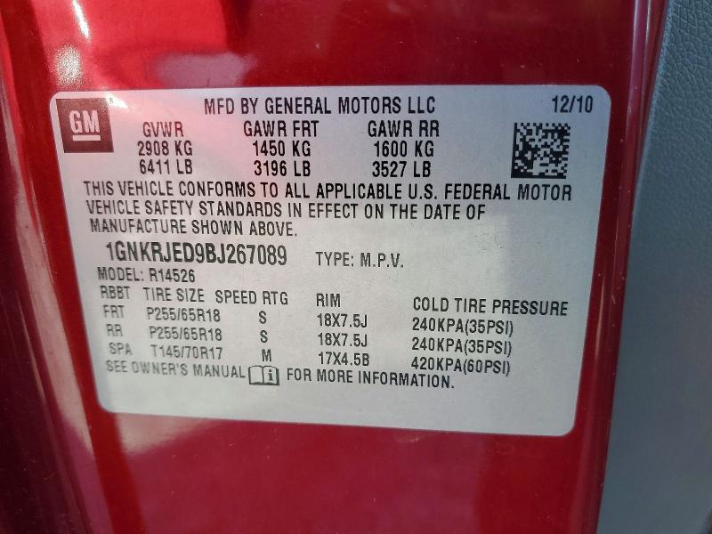 2011 Chevrolet Traverse lt