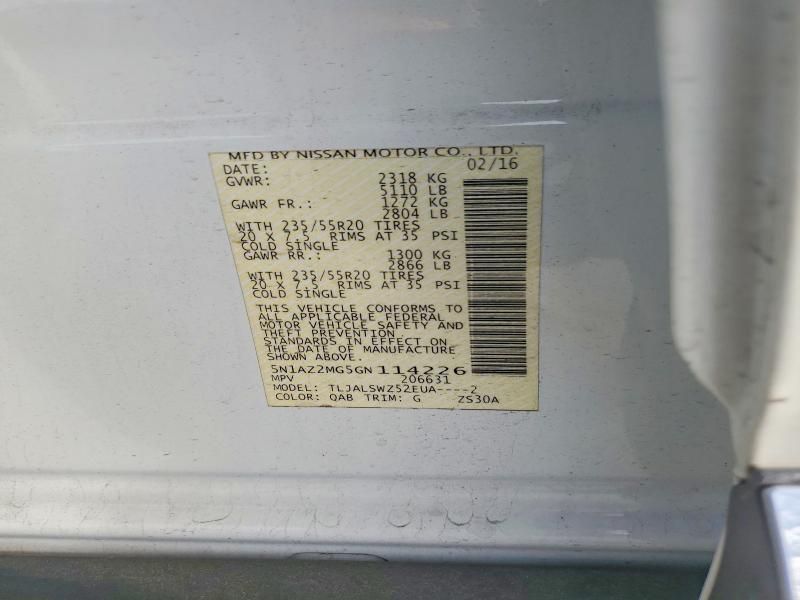 2016 Nissan Murano s