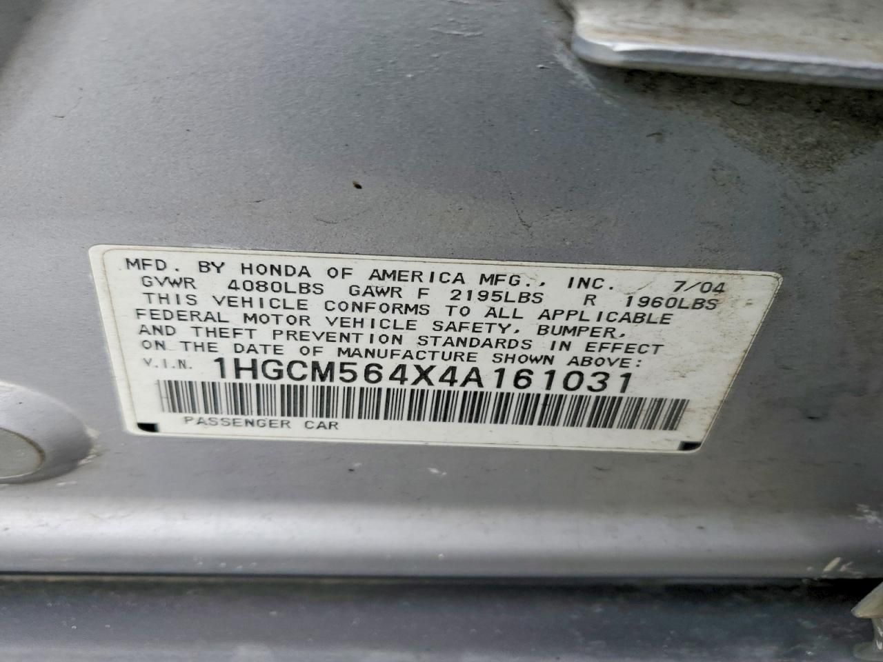 2004 Honda Accord lx