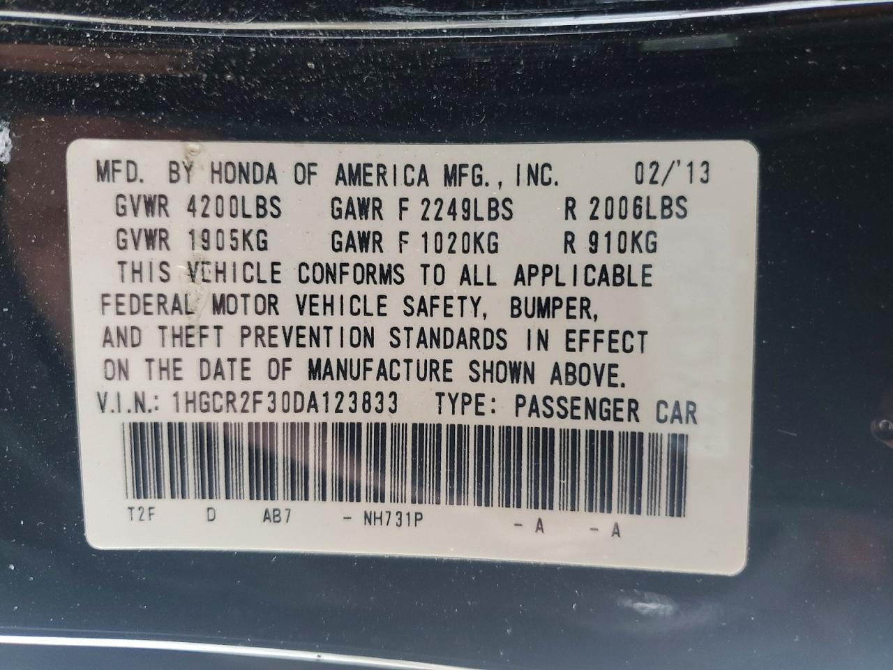2013 Honda Accord lx