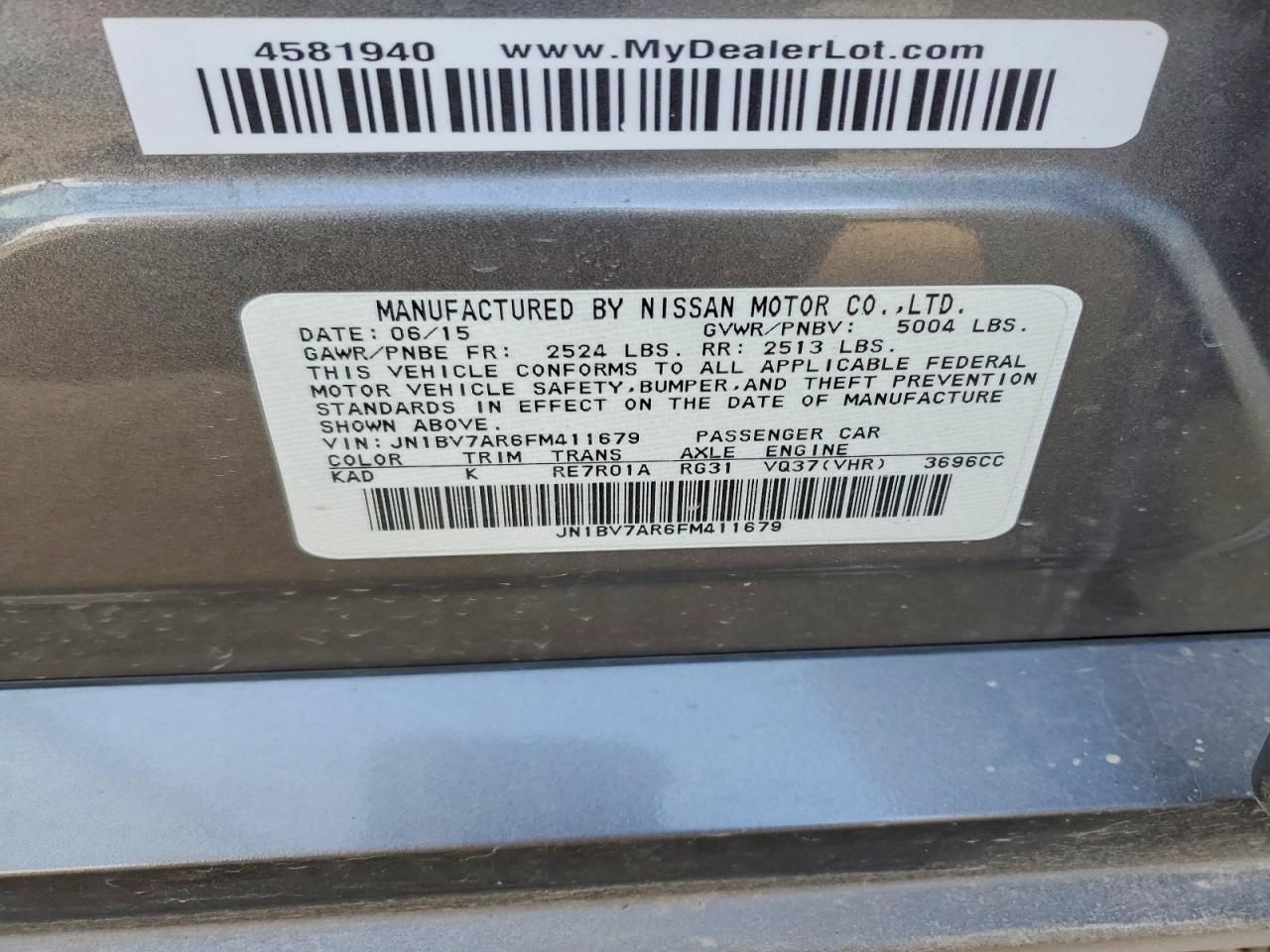 2015 Infiniti Q50 Base