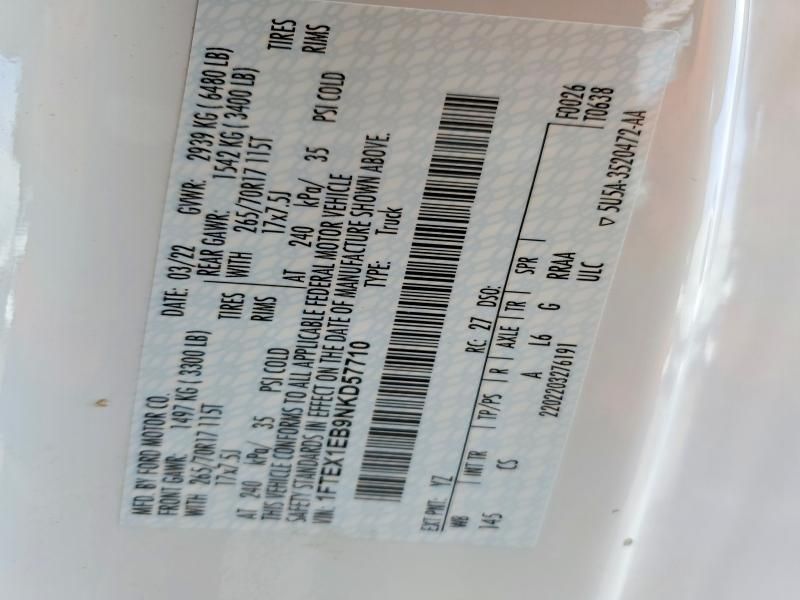 2022 Ford F150 Super cab