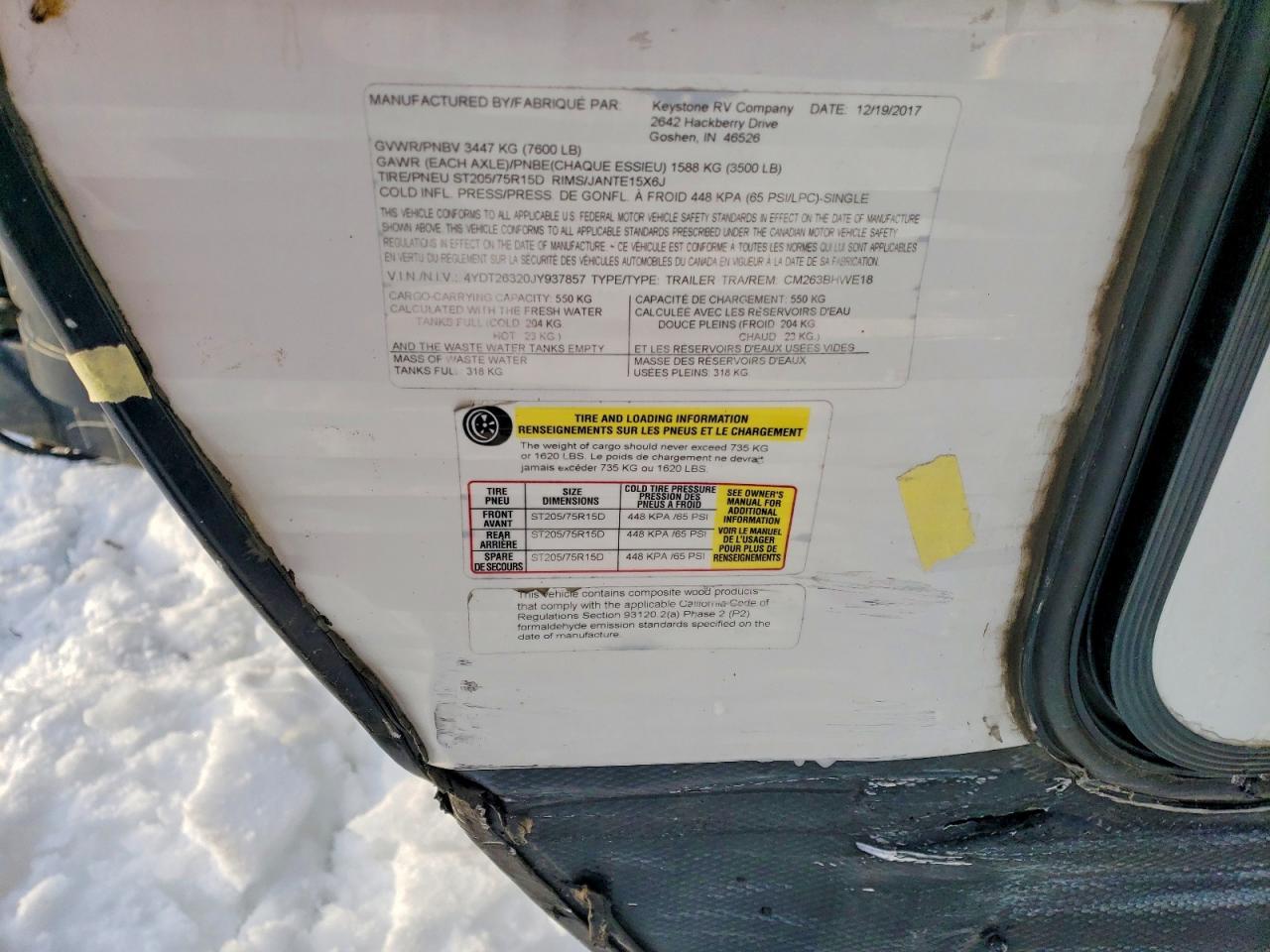 2018 Keystone Coleman Camper