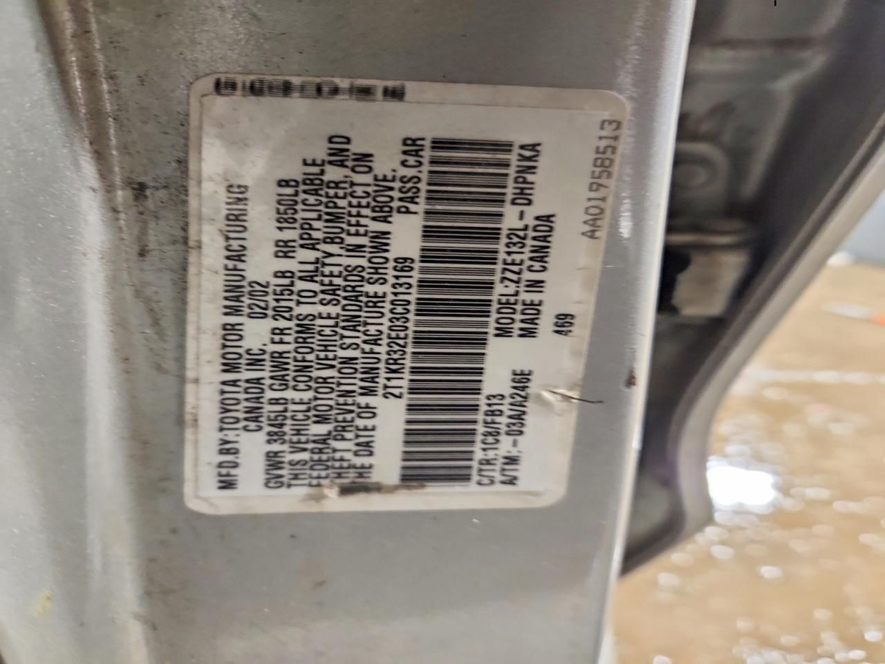 2003 Toyota Corolla Matrix xr