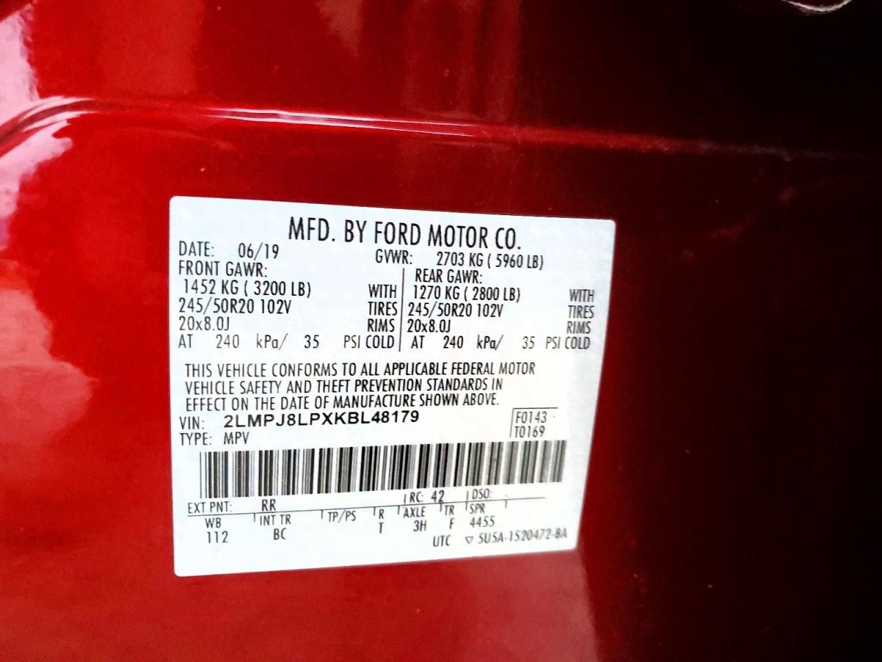 2019 Lincoln Nautilus Reserve