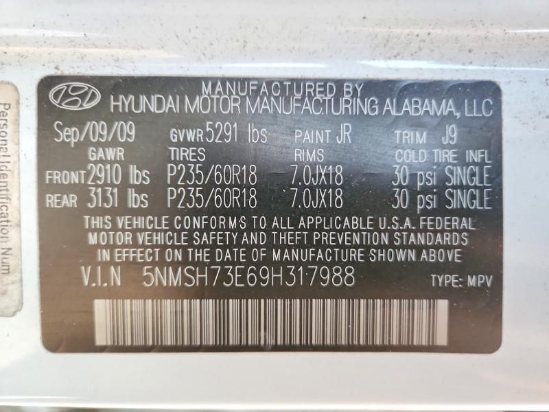 2009 Hyundai Santa fe se