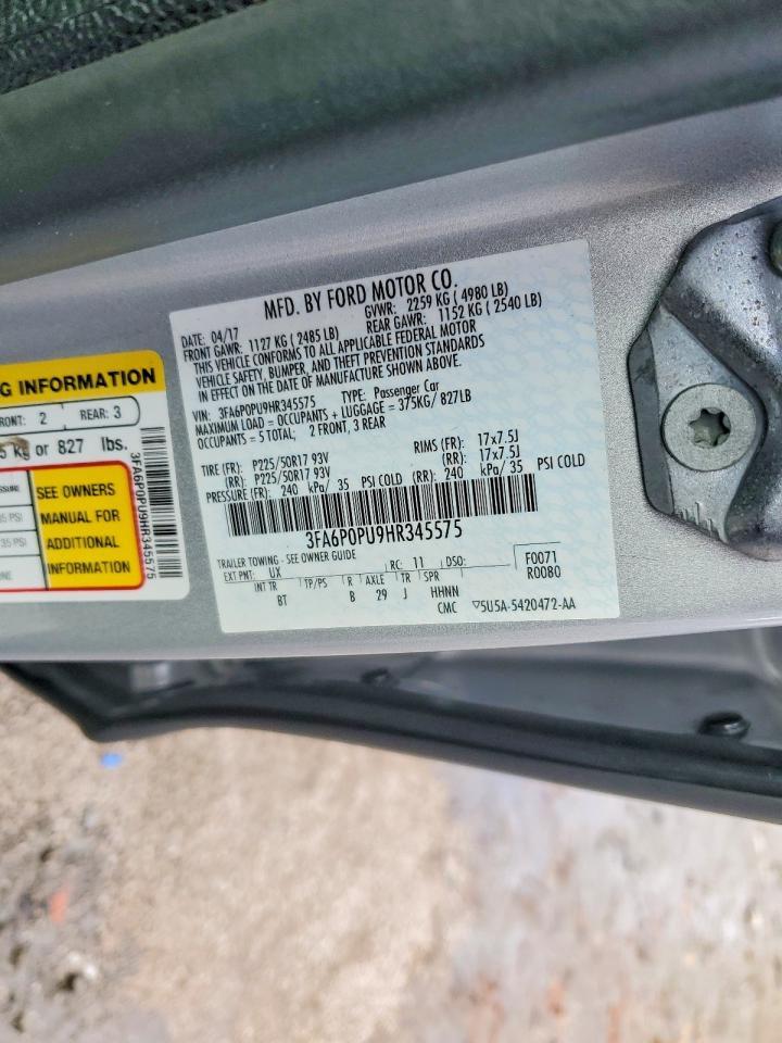 2017 Ford Fusion se Phev