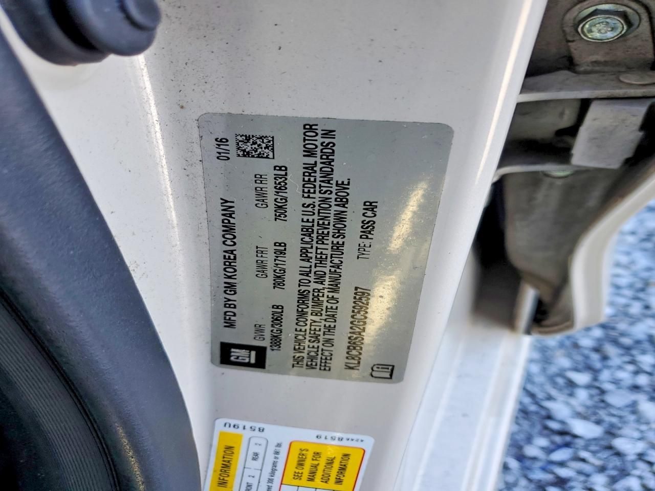 2016 Chevrolet Spark ls