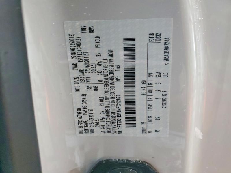 2022 Ford F150 Super cab