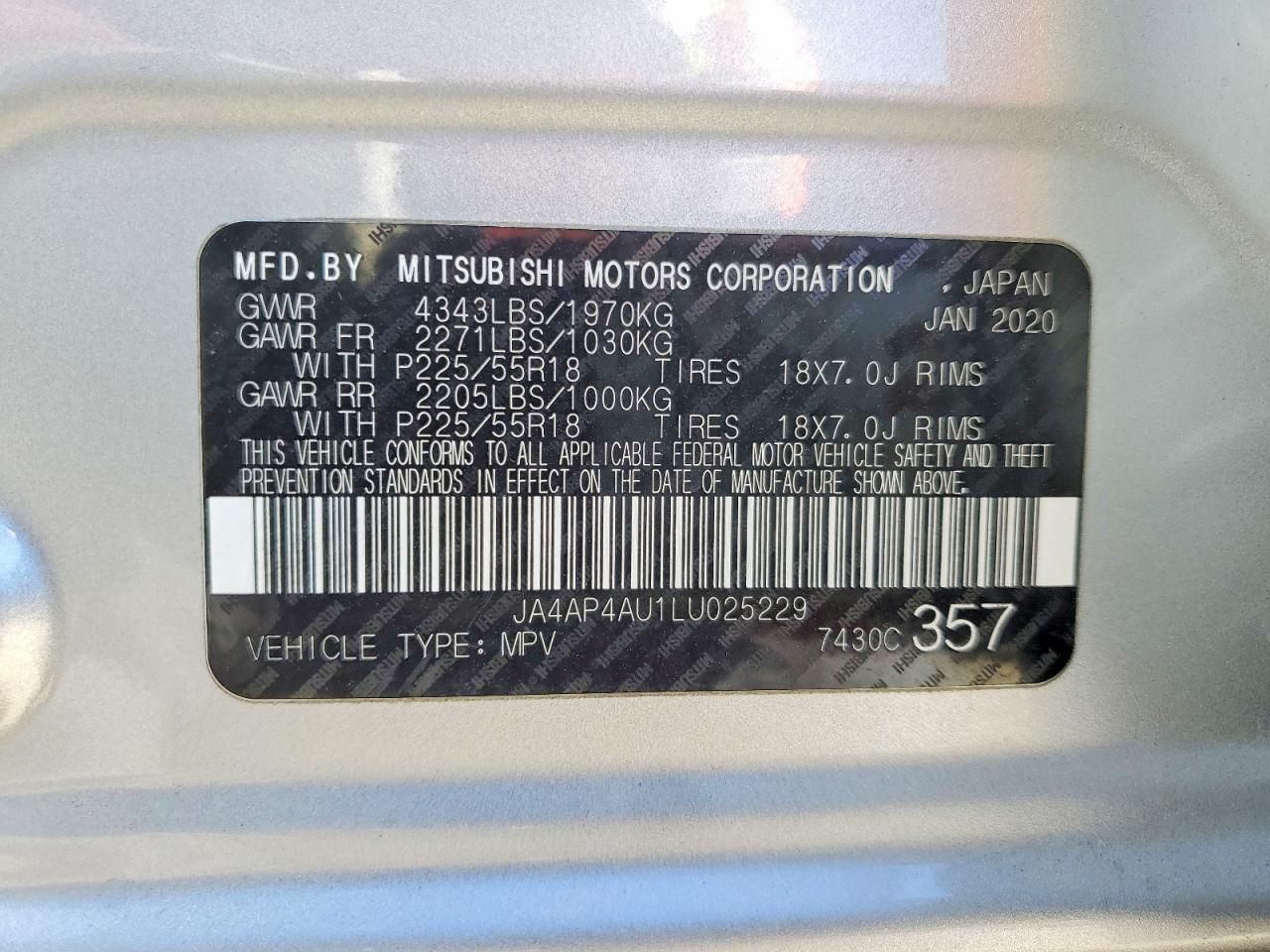 2020 Mitsubishi Outlander Sport se