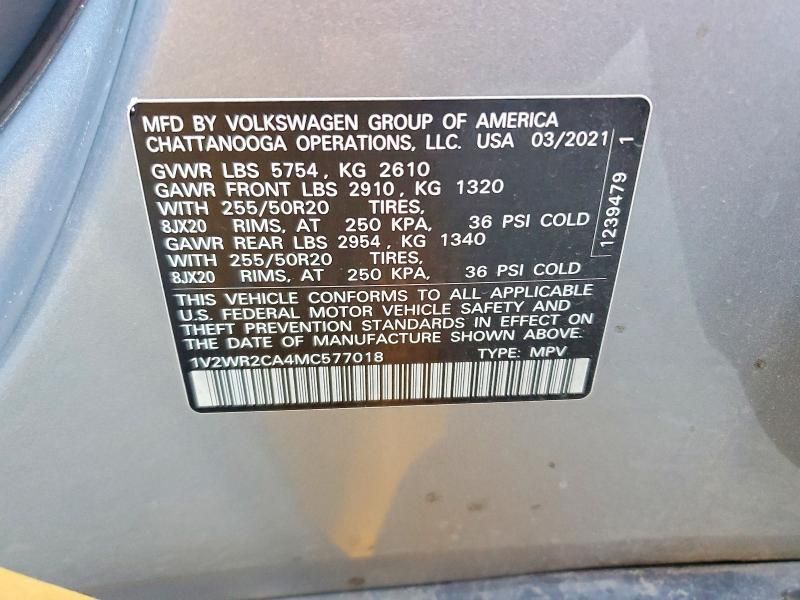 2021 Volkswagen Atlas se