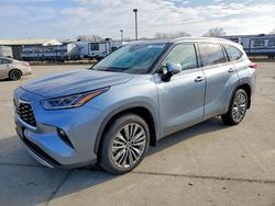 Salvage cars for sale from Copart Sacramento, CA: 2020 Toyota Highlander Platinum