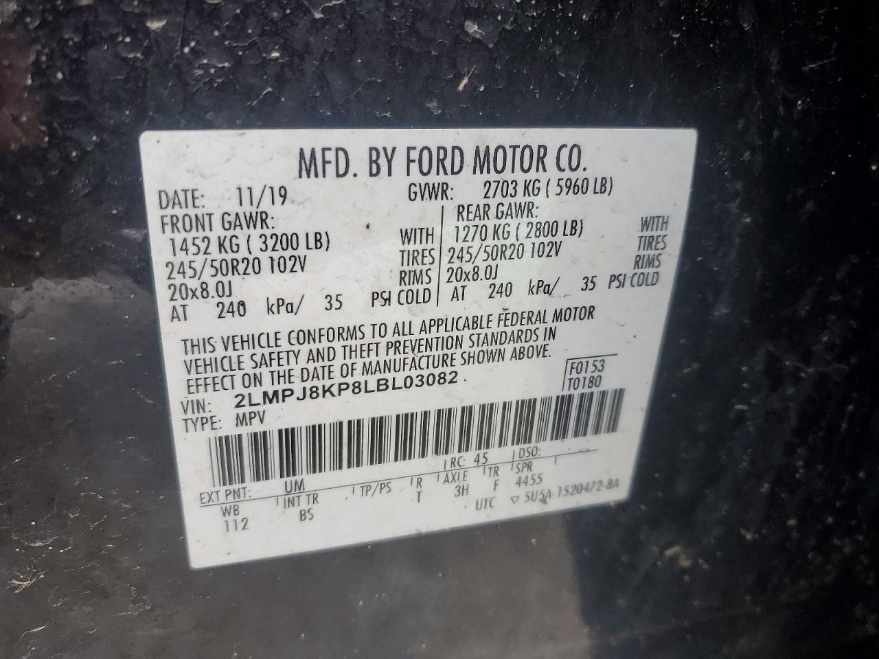 2020 Lincoln Nautilus Reserve