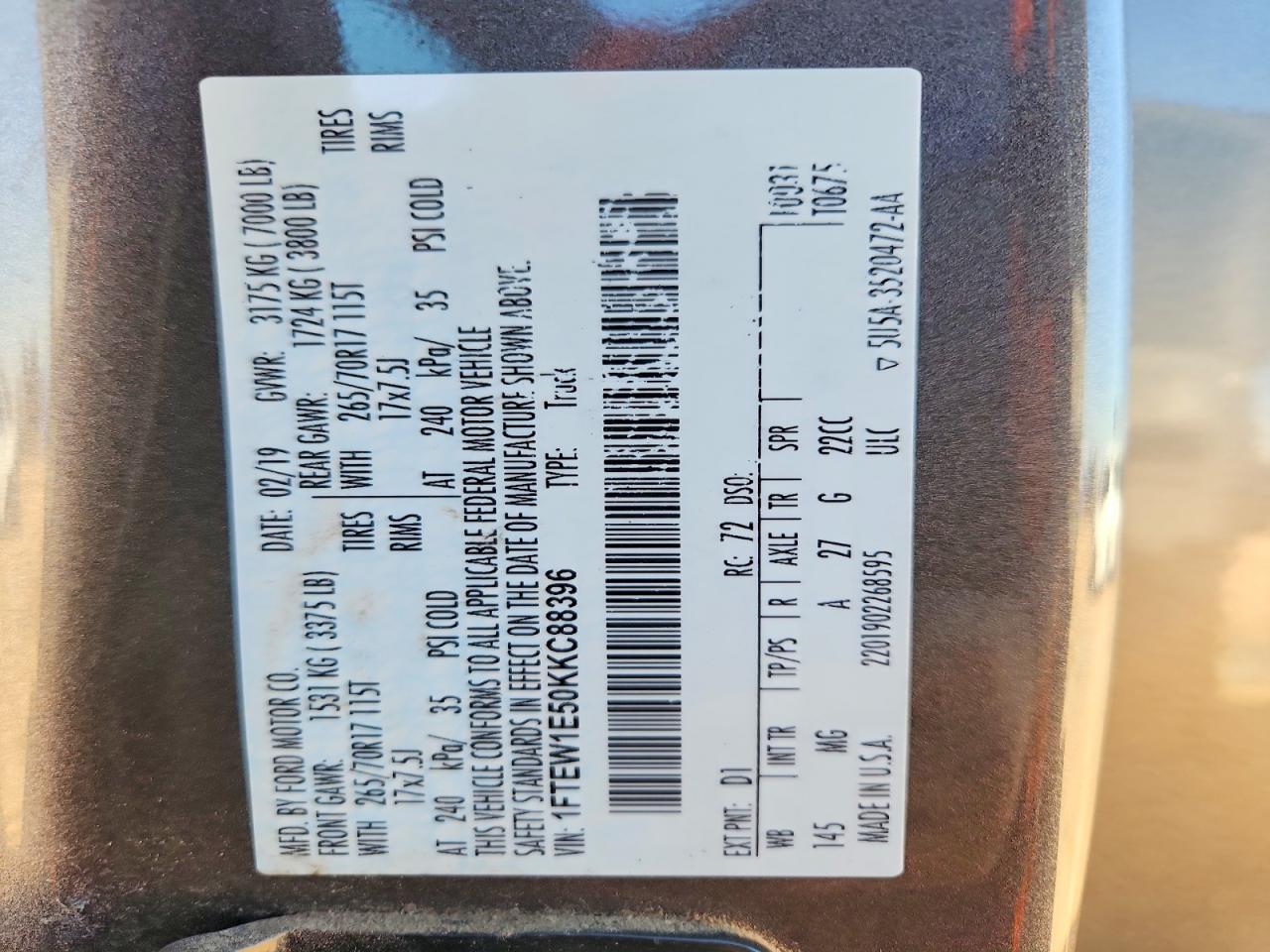 2019 Ford F150 Supercrew