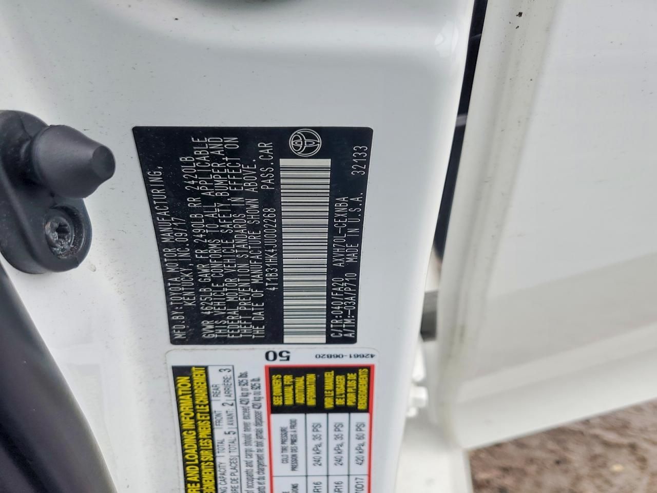 2018 Toyota Camry le