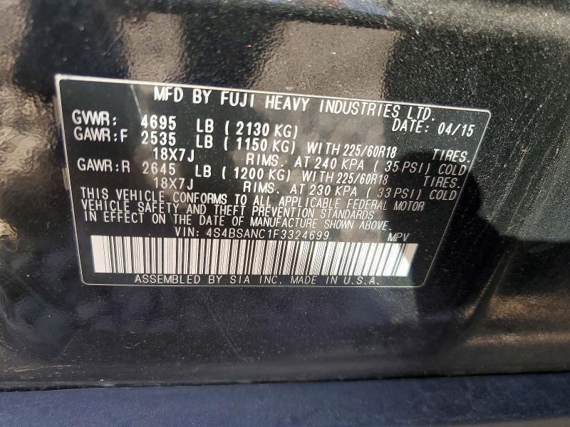 2015 Subaru Outback 2.5i Limited