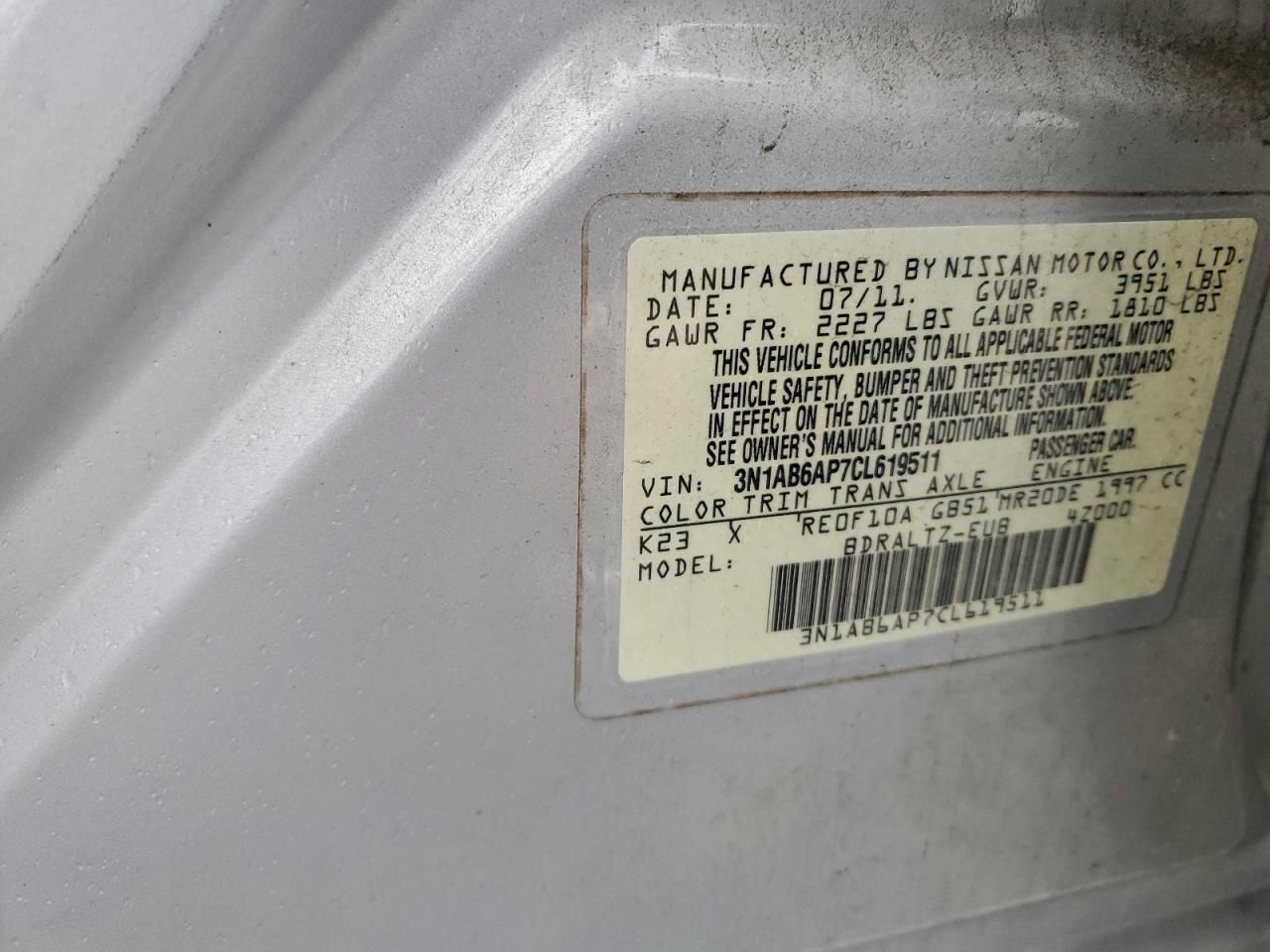 2012 Nissan Sentra 2.0