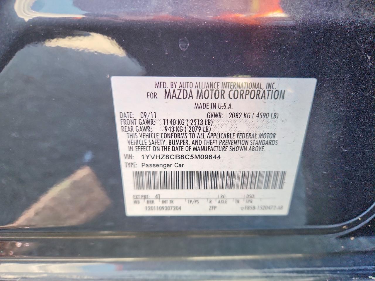 2012 Mazda 6 S