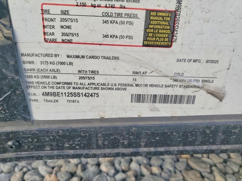 2025 Maximum Cargo Enclosed Cargo Trailer