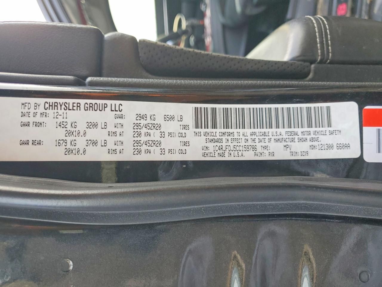 2012 Jeep Grand Cherokee Srt-8