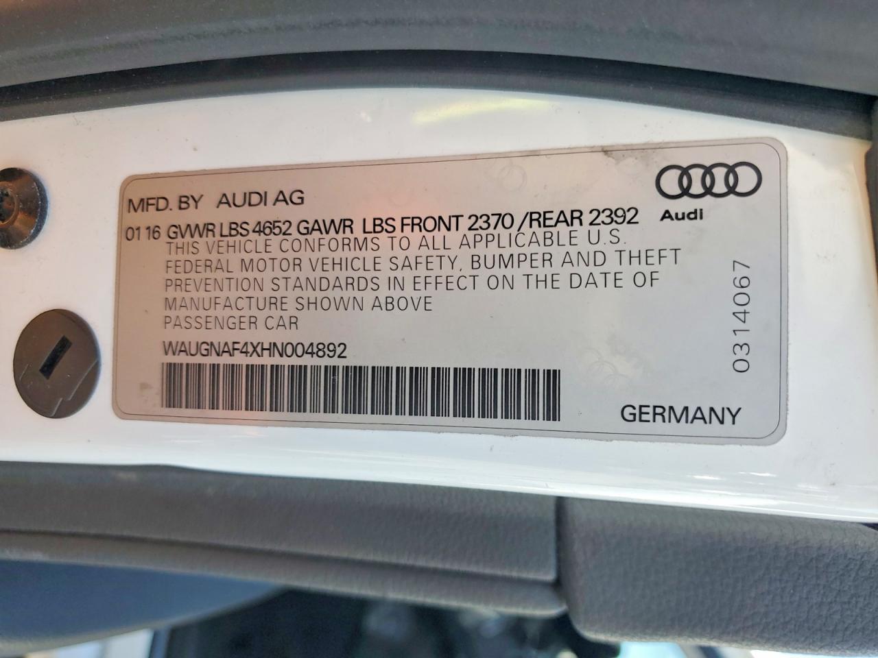 2017 Audi A4 Premium
