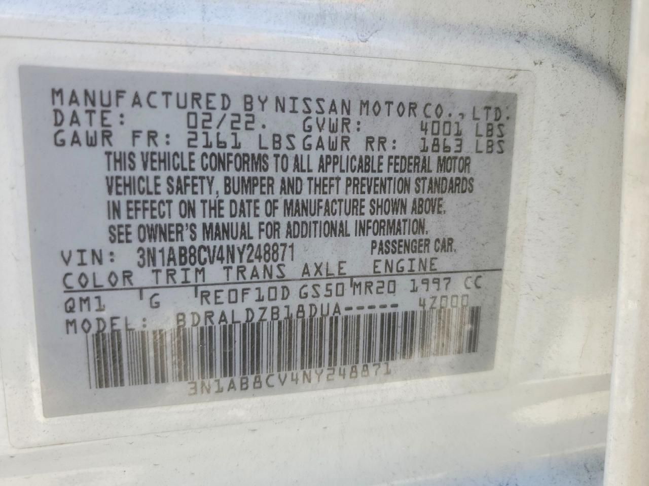 2022 Nissan Sentra sv