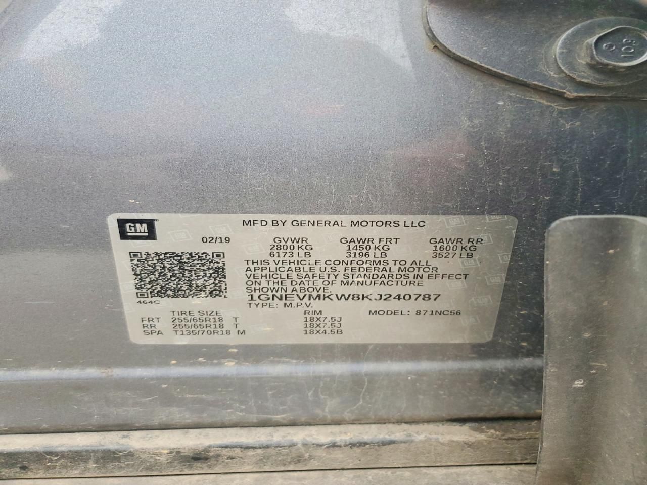 2019 Chevrolet Traverse lt