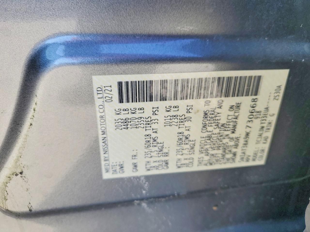 2021 Nissan Rogue sv